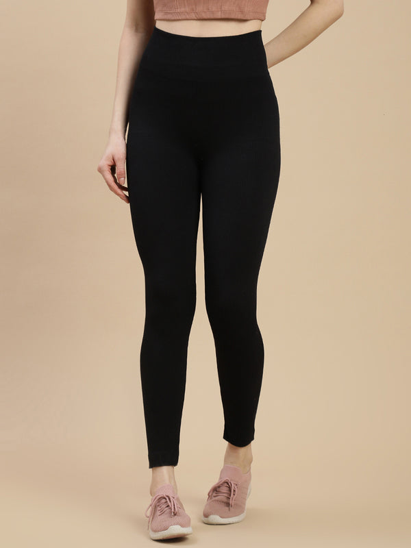 De Moza Women's Winter Leggings Black - De Moza