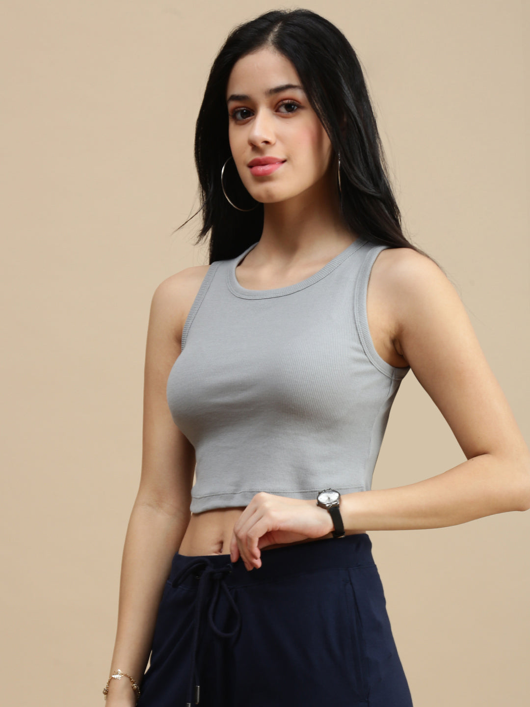 De Moza Women Casual Top Grey