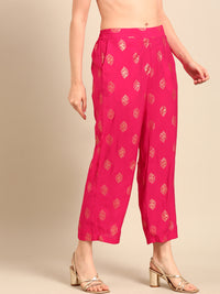 Palazzo All Over Print-Pink - De Moza