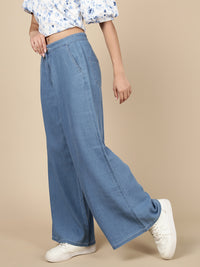 Wide Leg Pant-Ice Blue