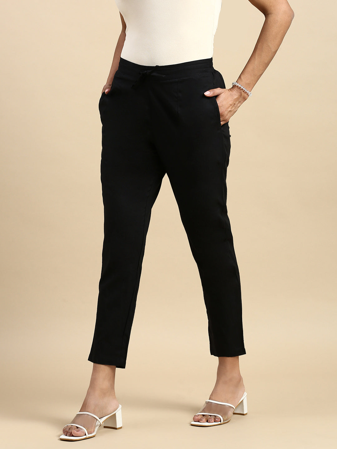 Straight Pant-Black - De Moza