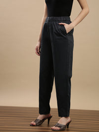 De Moza Women Casual Pants Steel Grey