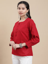 De Moza Women Casual Top Red