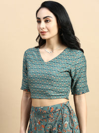 Blouse-Green - De Moza