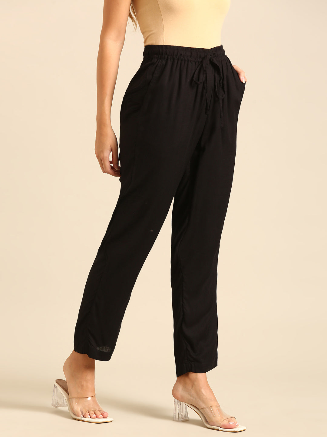 Straight Pant-Black - De Moza