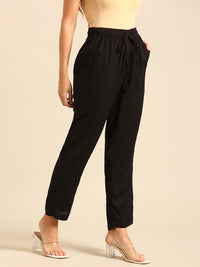 Straight Pant-Black - De Moza