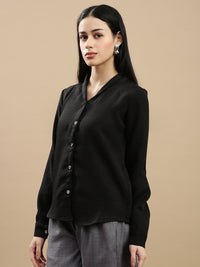 De Moza Women Casual Top Black