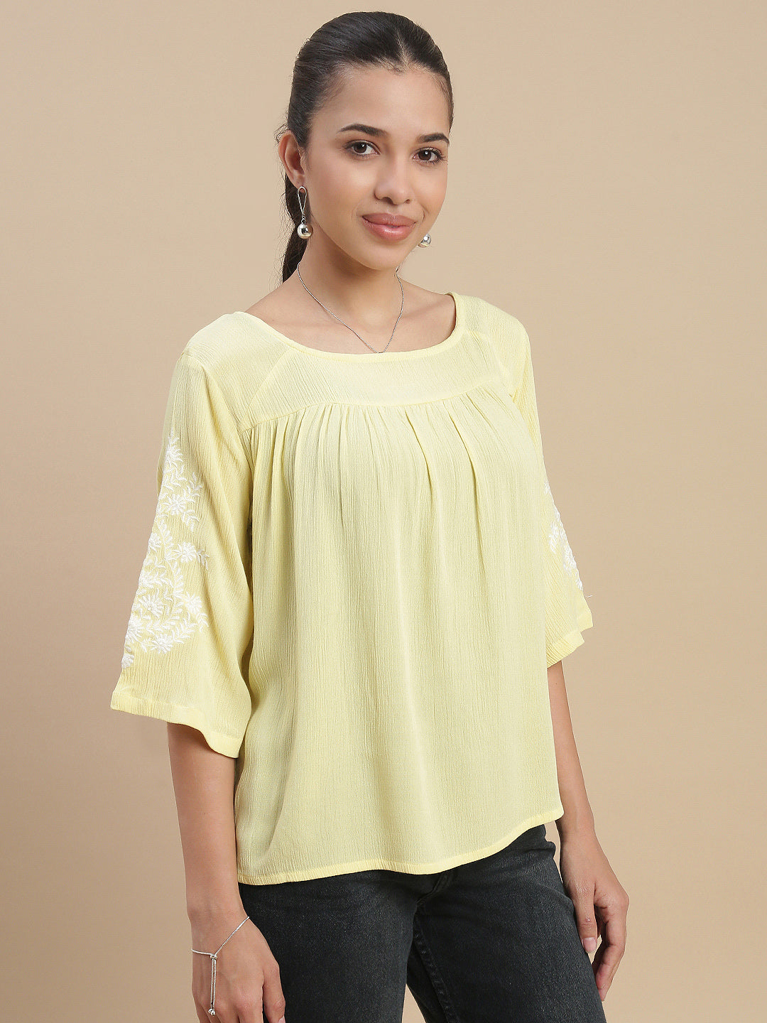 De Moza Women Casual Top Lime Yellow - De Moza