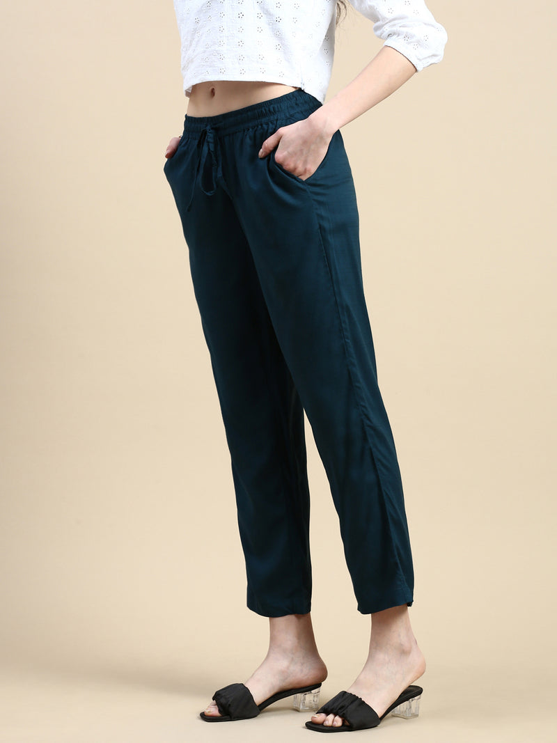 Straight Pant-Teal - De Moza