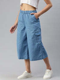 De Moza Women Culottes Ice Blue