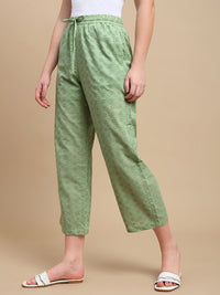 De Moza Women Casual Palazzo Fog Green - De Moza