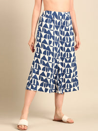 Culottes All Over Print-Blue - De Moza