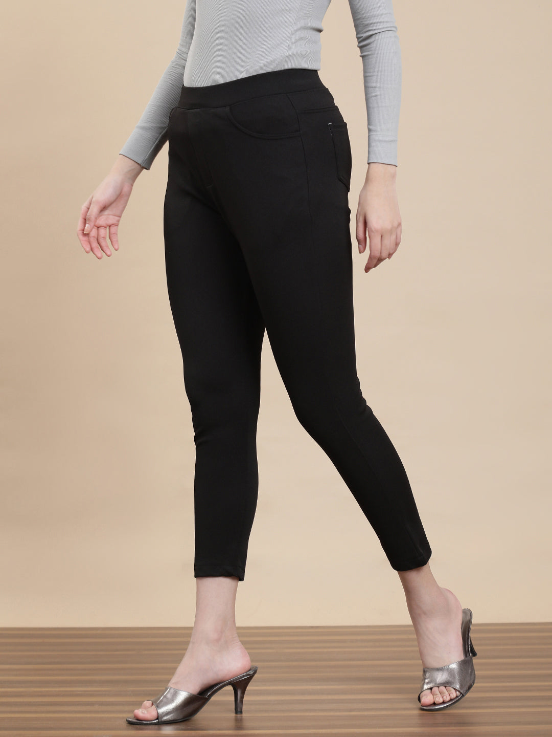 De Moza Women Casual Jegging Black