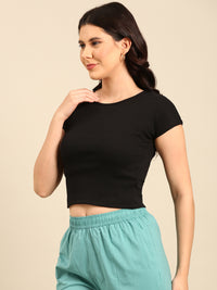 Kimono Sleeve Top-Black - De Moza
