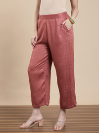 De Moza Women's Casual Palazzo Dark Peach