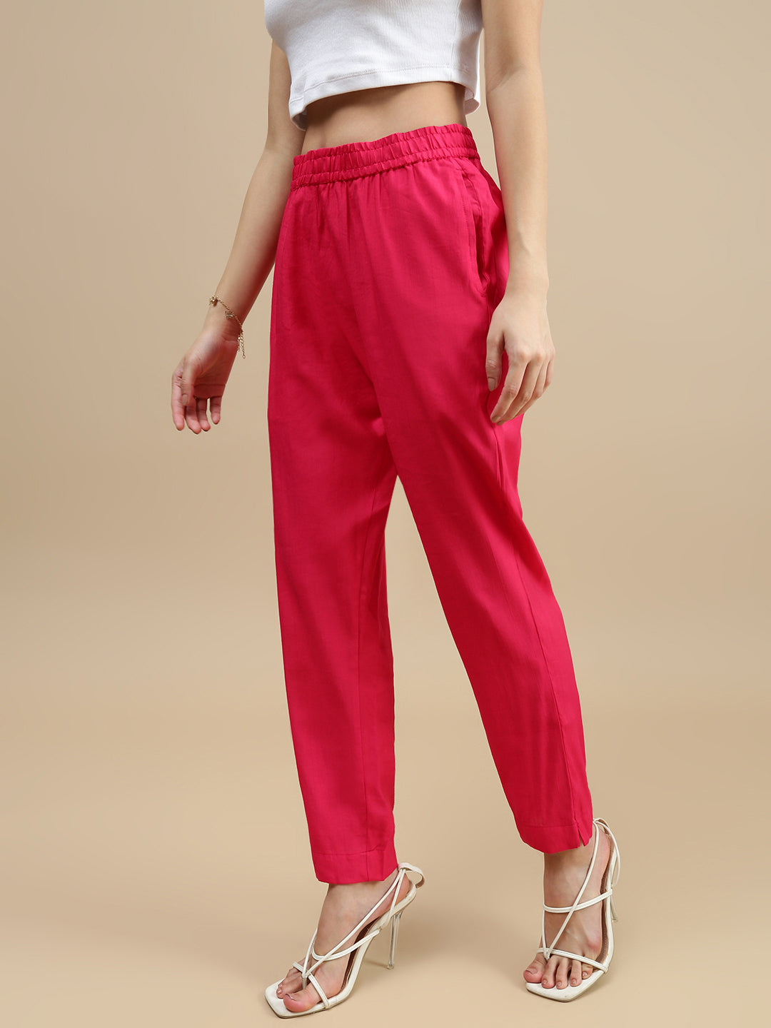 De Moza Women Festive Pants Fuchsia