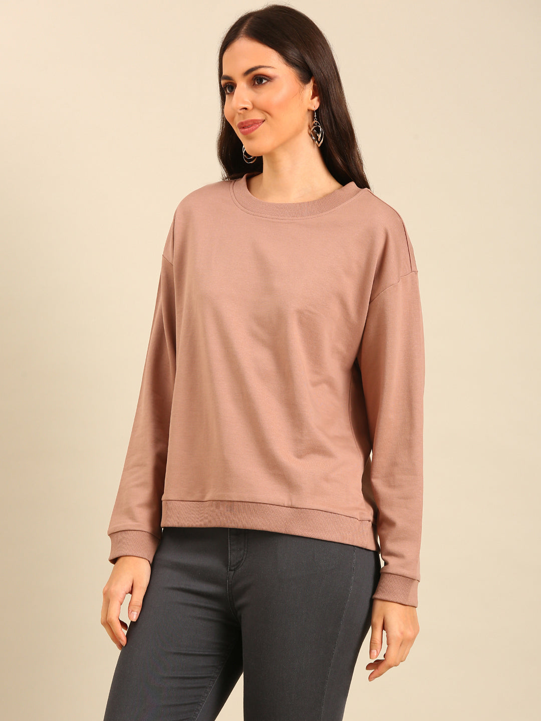 Sweatshirt-Tan - De Moza
