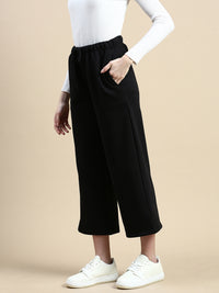 Wide Leg Straight Pant-Black - De Moza