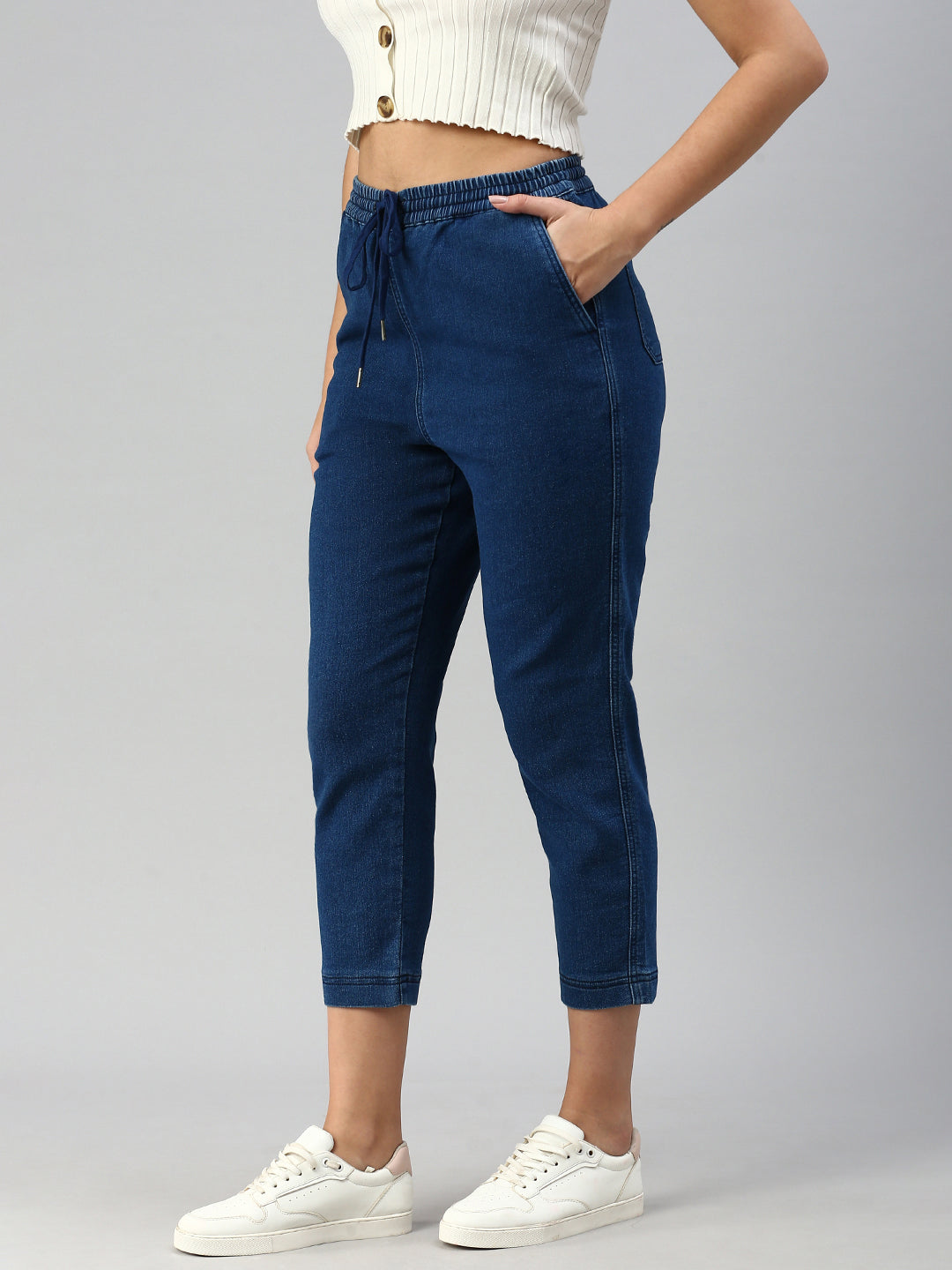 De Moza Women Jogger Mid Blue