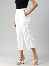 De Moza Women Crop Palazzo White - De Moza