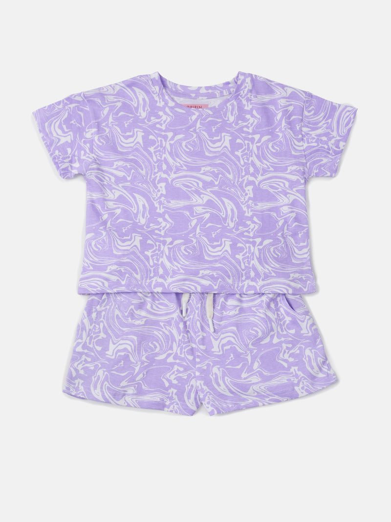 PIPIN Girls Co-ord Set Lilac