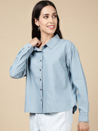 Denim Shirt-Mid Blue