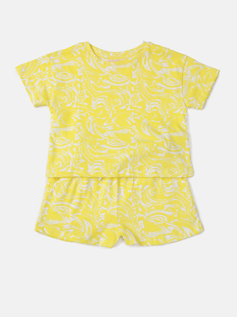 PIPIN Girls Co-ord Set Yellow