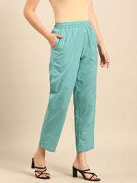 Straight Pant-Sea Green - De Moza