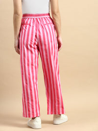 Straight Pant Stripped-Pink - De Moza