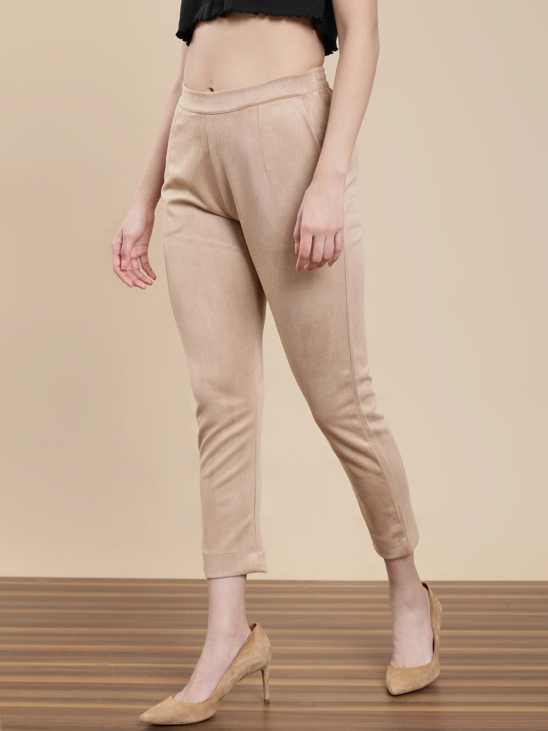 De Moza Women Casual Pants Beige