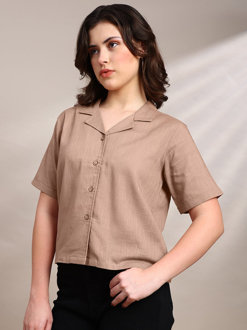 De Moza Women Casual Top Mocha Mousse