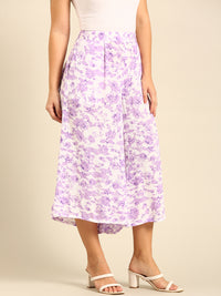 Printed Culottes-Lilac - De Moza