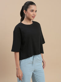 De Moza Women Casual T-shirt Black - De Moza