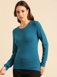 T-Shirt Long Sleeve-Dark Teal - De Moza
