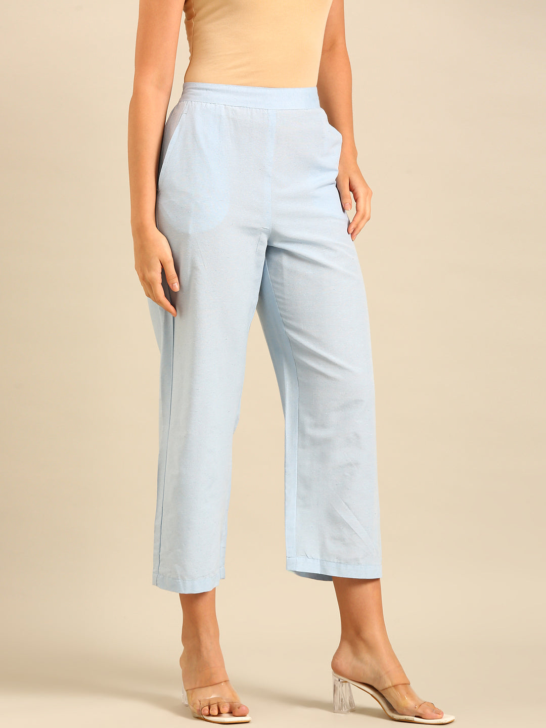 Casual Palazzo-Powder Blue - De Moza