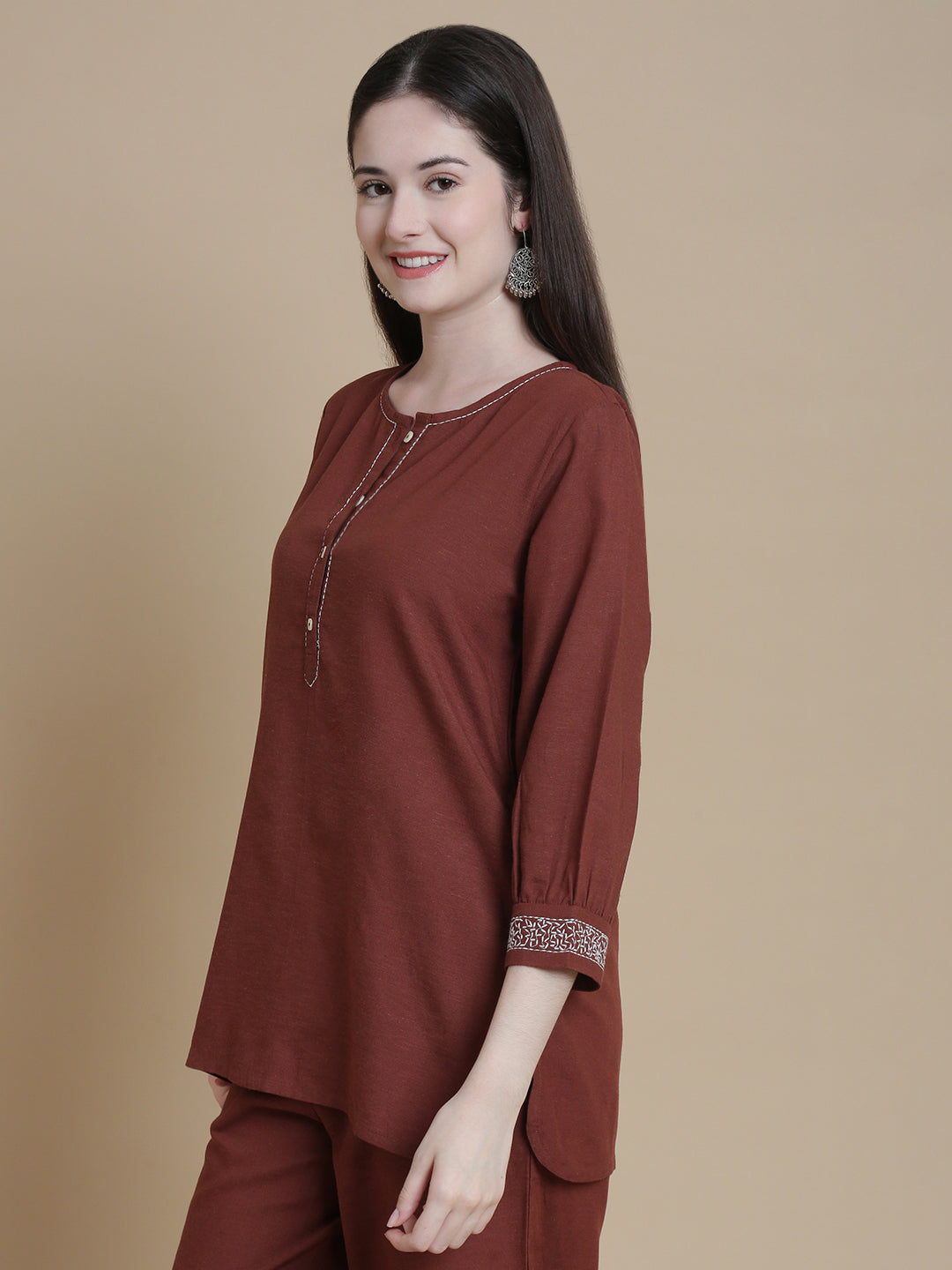 De Moza Women's Officewear Co-ords Brown - De Moza