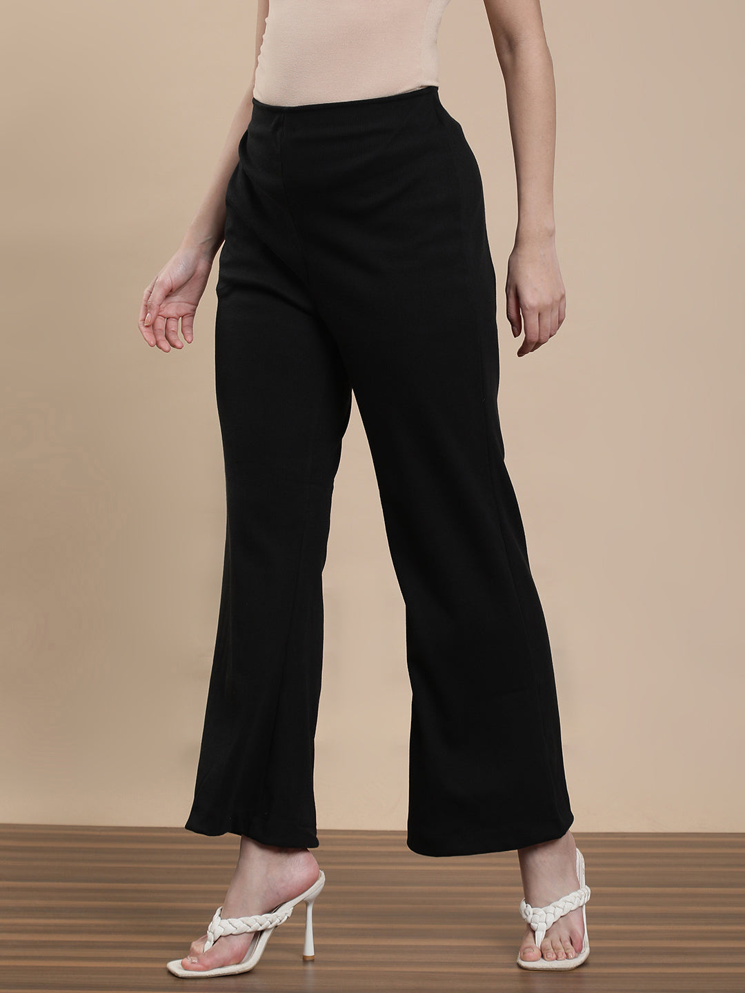 De Moza Women Casual Tregging Black