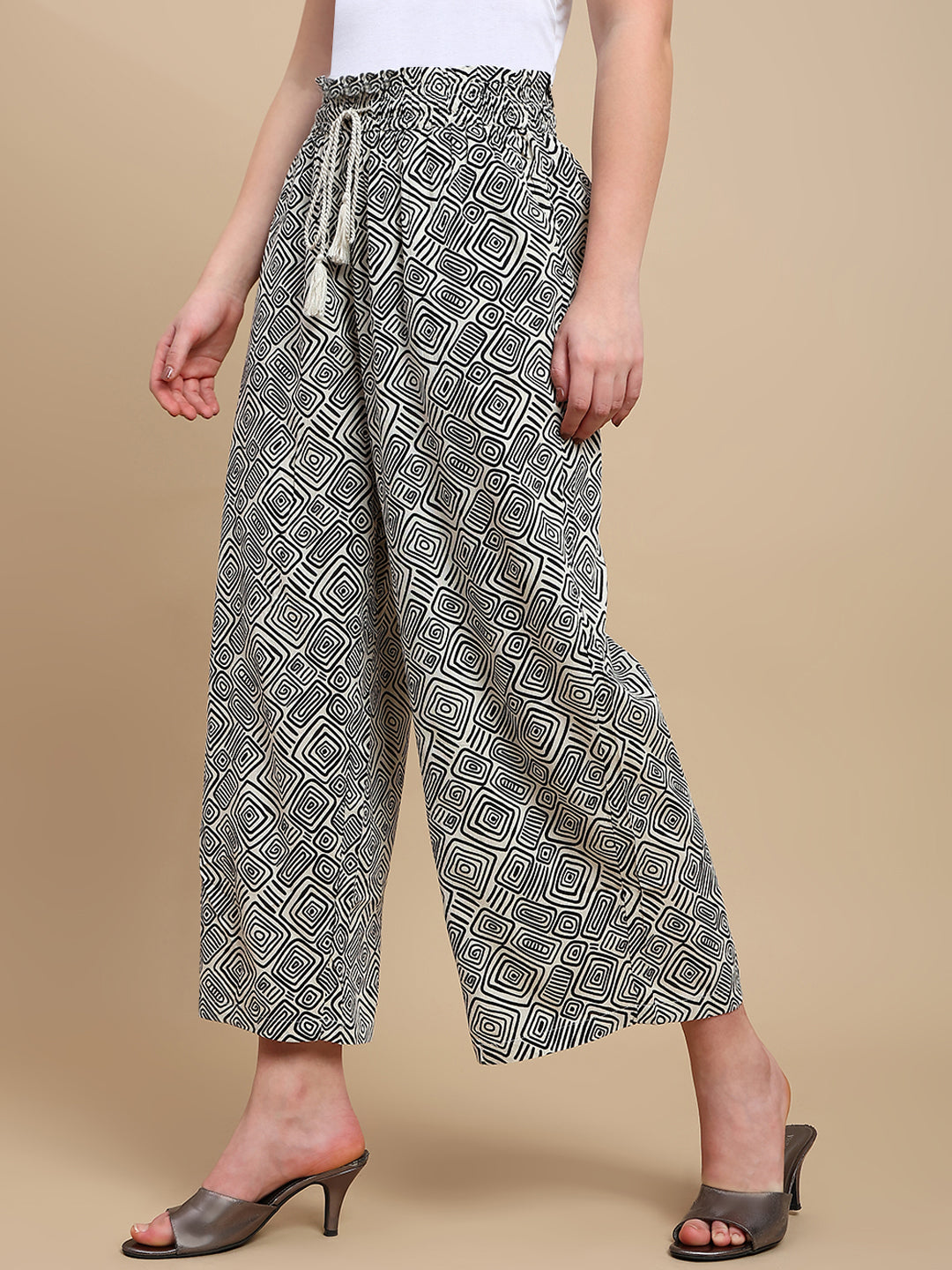 De Moza Women Casual Palazzo Black - De Moza