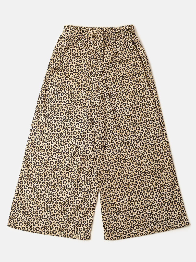 De Moza Girls Printed Palazzo Black