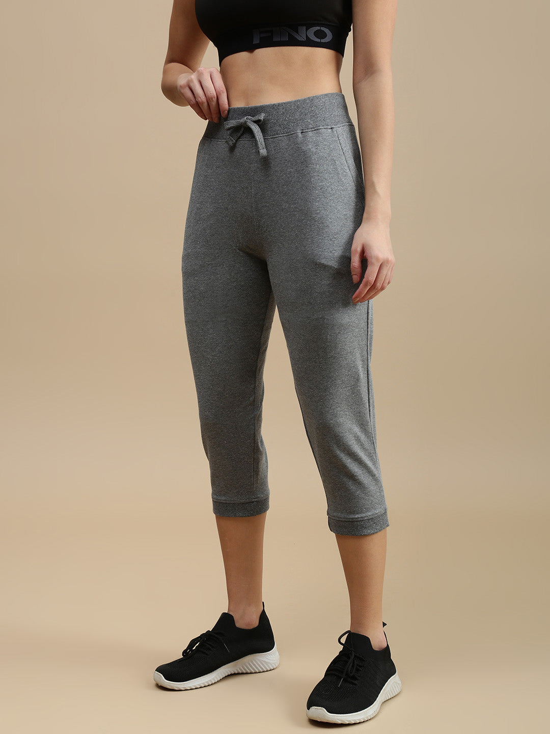 De Moza Women Athleisure Pants Anthra Melange