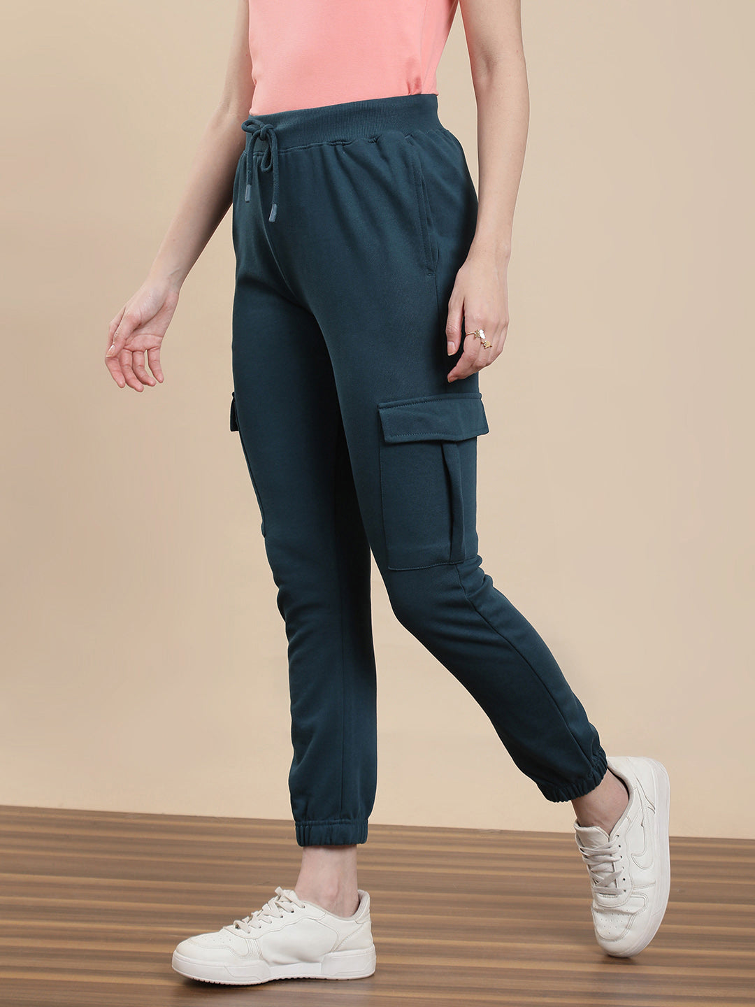 De Moza Women Casual Jogger Ocean Blue