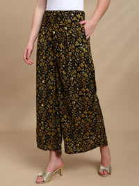 De Moza Women Festive Palazzo Black - De Moza