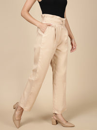 Paper Bag Pant-Dark Beige