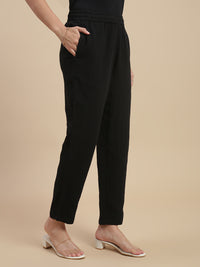De Moza Women Casual Pants Black - De Moza
