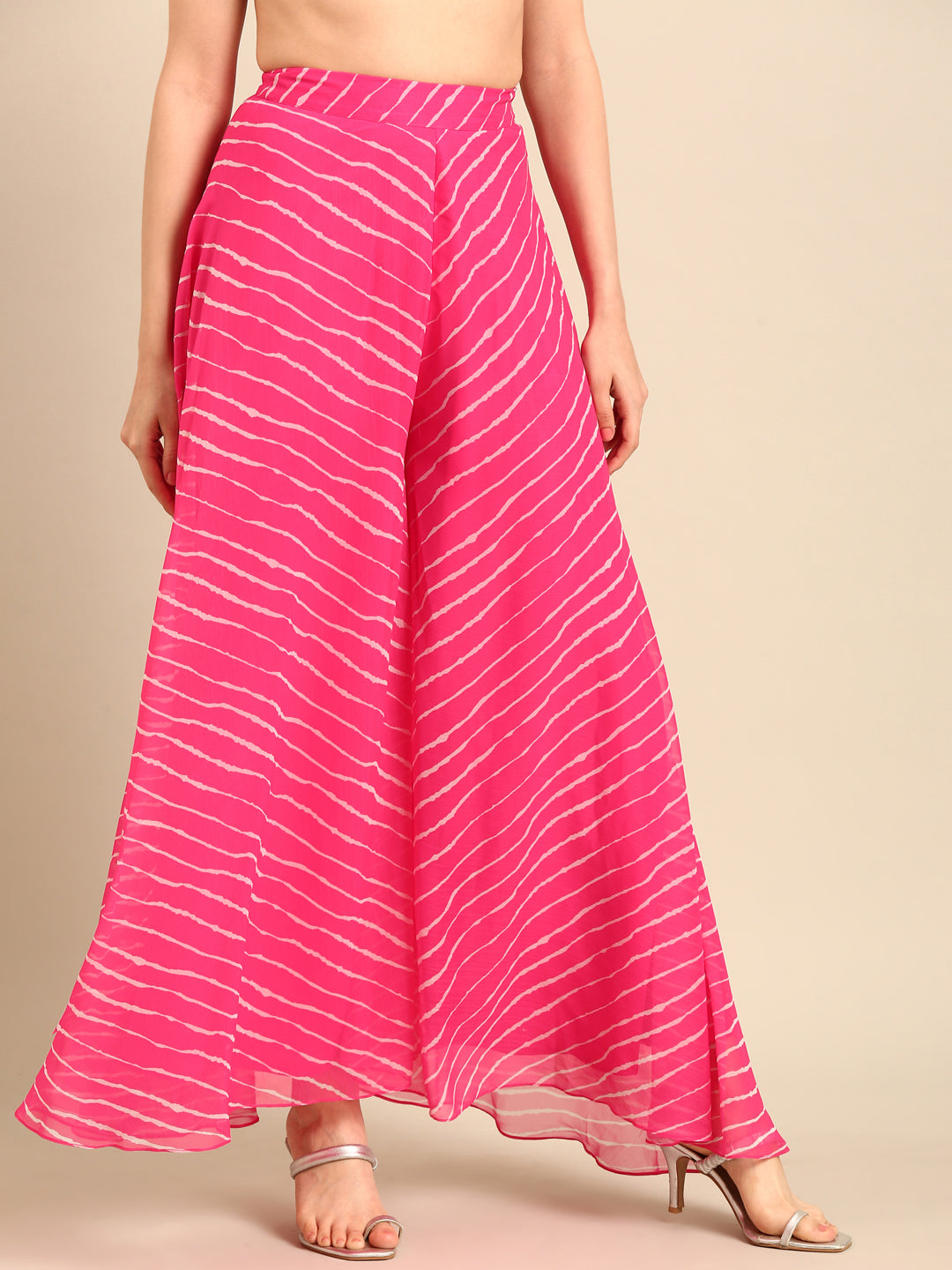 Palazzo All Over Print-Pink - De Moza