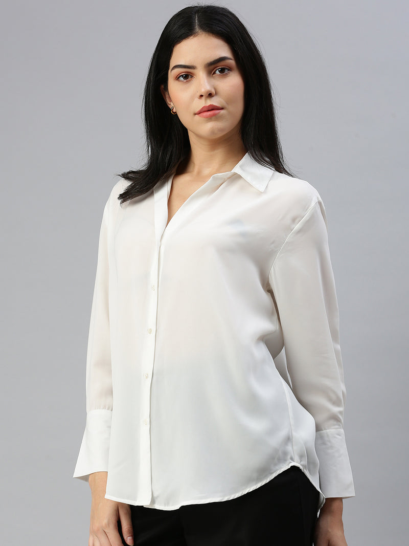 De Moza Women Shirt Offwhite