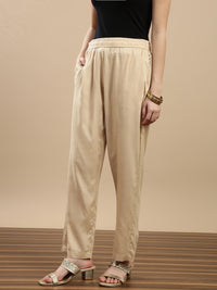 De Moza Women Casual Pants Light Beige