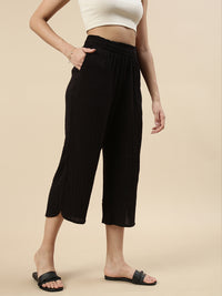 Crop Palazzo-Black - De Moza