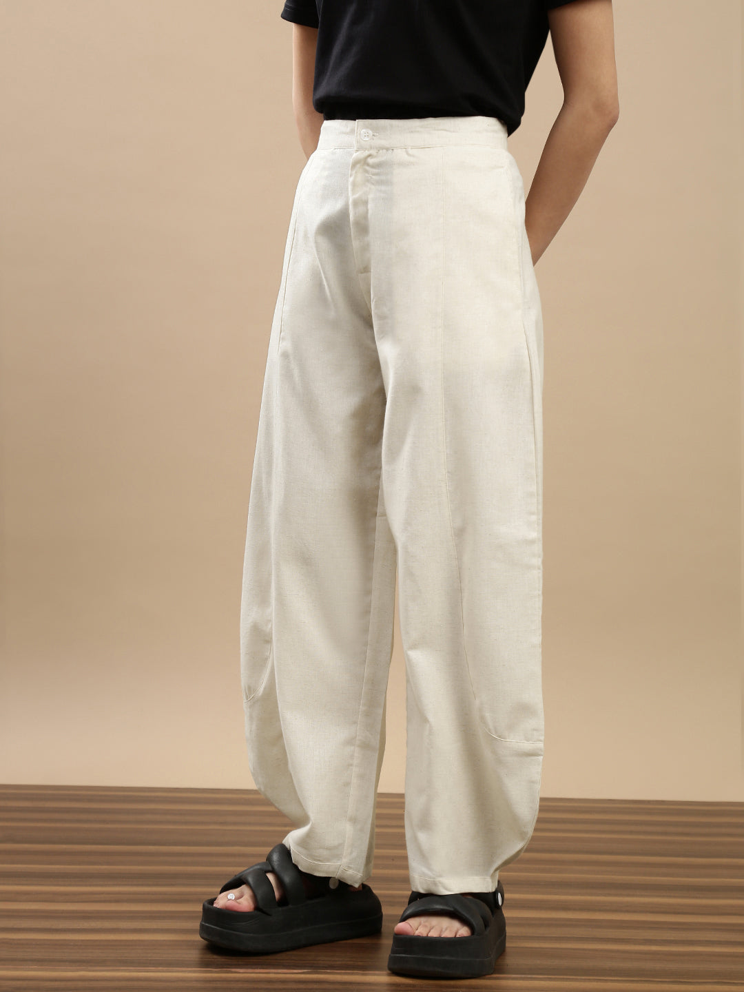 De Moza Women Casual Pants Natural