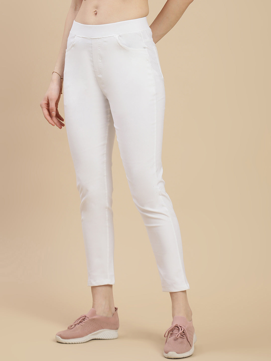 De Moza Women Casual Jegging White